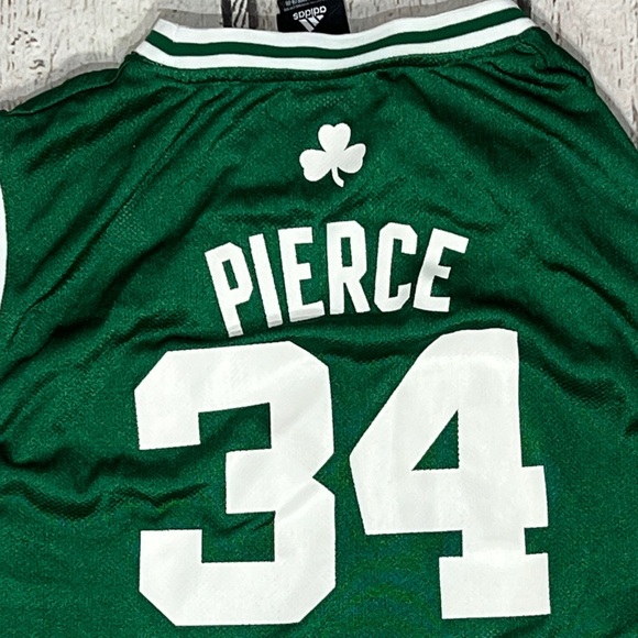 Boston Celtics Paul Pierce Boys Kids Youth NBA Basketball Adidas Green Jersey - Picture 5 of 6